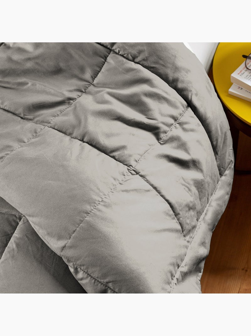 Dessus de lit polyester LAZY Tempéré (mi-saison) 150 g/m2 Beige argile - Kiabi