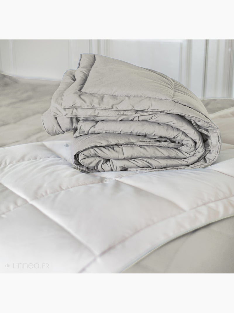 Dessus de lit polyester LAZY Tempéré (mi-saison) 150 g/m2 Beige argile - Kiabi