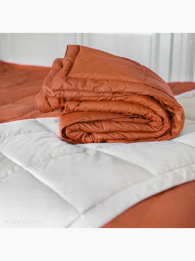 Dessus de lit polyester LAZY Tempéré (mi-saison) 150 g/m2 Marron clair - Kiabi