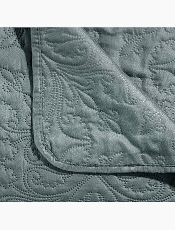 Dessus de lit réversible avec taies arabesque