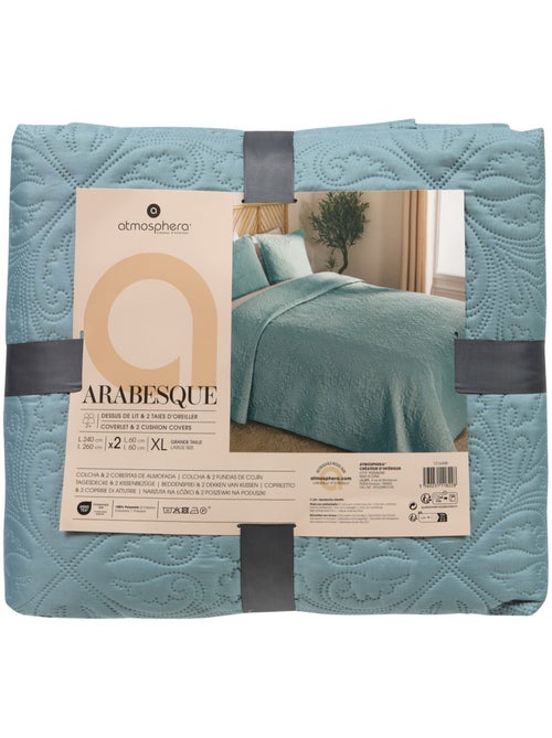 Dessus de lit réversible avec taies ARABESQUE - Kiabi