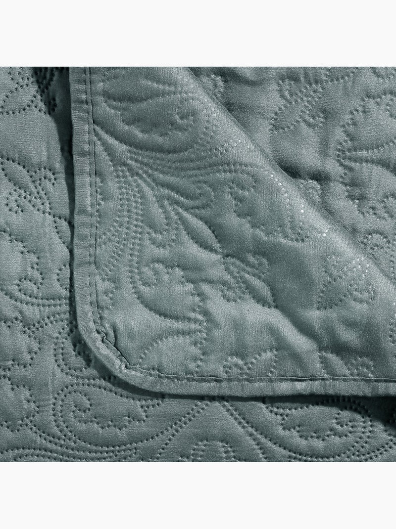 Dessus de lit réversible avec taies ARABESQUE Bleu - Kiabi