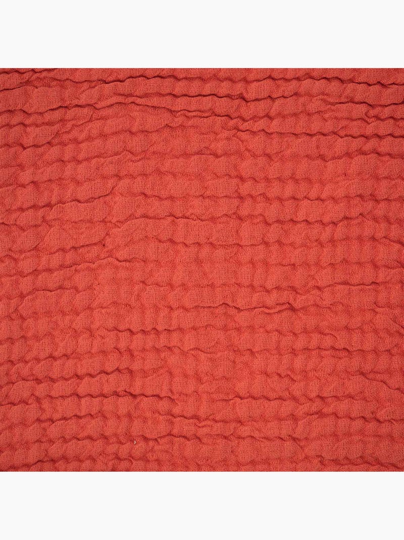 Dessus de lit réversible en coton nid d'abeille Orange - Kiabi