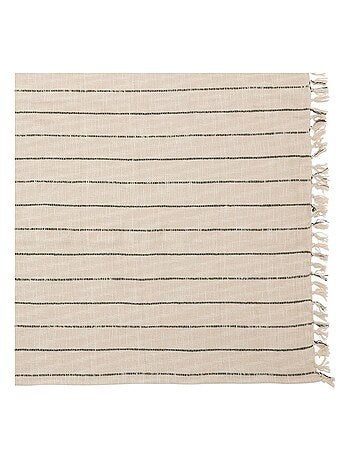 Dessus de lit Slub rayures 240x260 coton