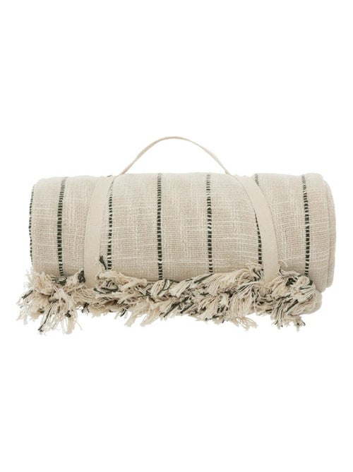 Dessus de lit Slub rayures 240x260 coton - Kiabi Dessus de lit Slub rayures 240x260 coton - Kiabi