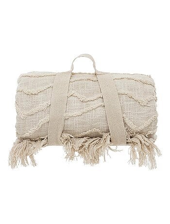 Dessus de lit Slub tufté 240x260 coton