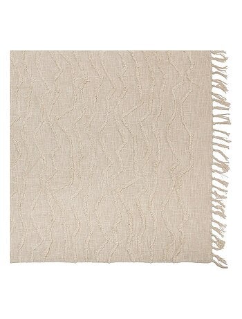 Dessus de lit Slub tufté 240x260 coton