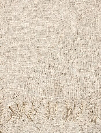 Dessus de lit Slub tufté 240x260 coton