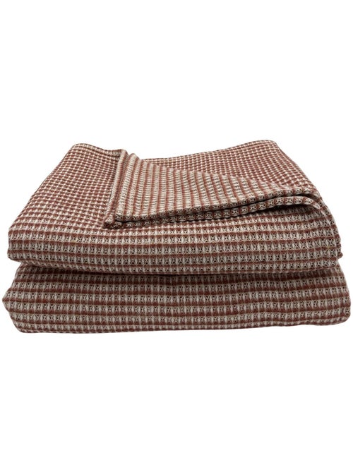 Dessus de lit tissé en coton recyclé motif nid d’abeille - Kiabi Dessus de lit tissé en coton recyclé motif nid d’abeille - Kiabi