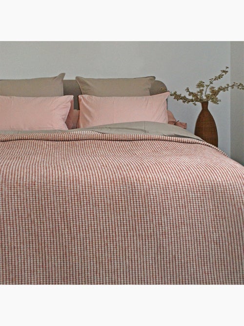 Dessus de lit tissé en coton recyclé motif nid d’abeille - Kiabi Dessus de lit tissé en coton recyclé motif nid d’abeille - Kiabi