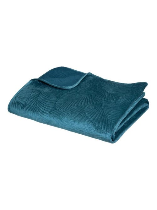 Dessus de lit velours 240x260 Feuille canard - Kiabi