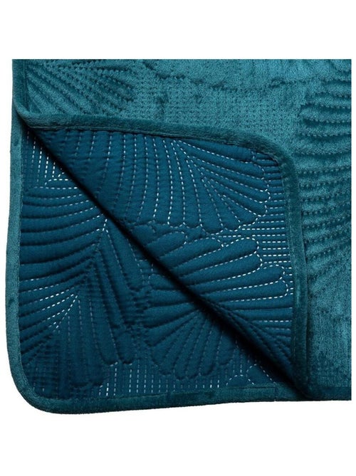 Dessus de lit velours 240x260 Feuille canard - Kiabi