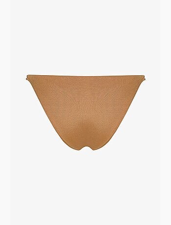 Destini side bas de bikini à motif zèbre et fil brillant, taille mi-haute penti