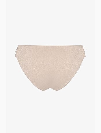Devon froncé sur le côté, pailleté, bas de bikini taille mi-haute penti