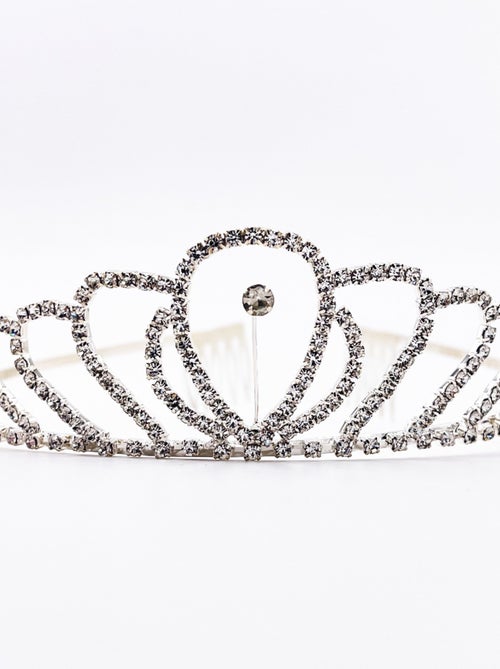 Diadème perle argenté enfant déguisement princesse Labay - Kiabi