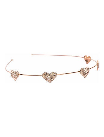 Diadème serre-tête enfant Coeurs strass Great Pretenders