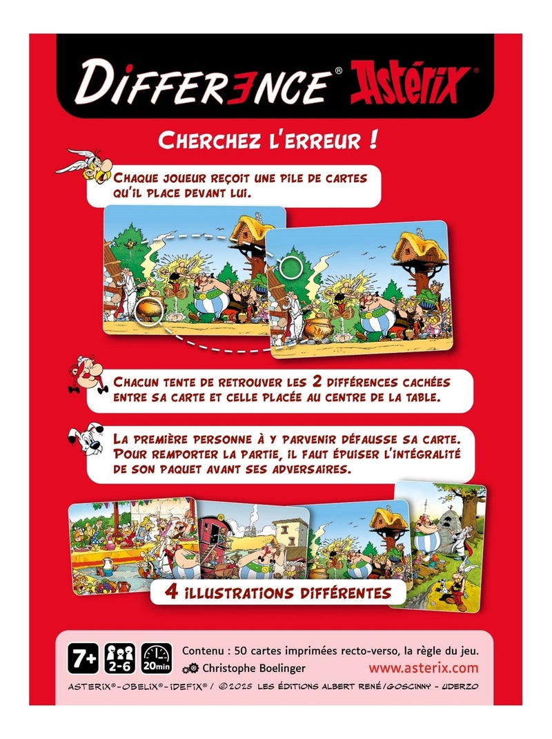 Différence édition Astérix Rouge - Kiabi