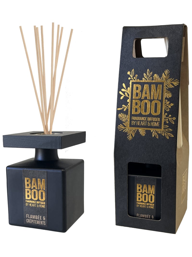 Diffuseur à bâtons heart and home flambée et crépitements Noir - Kiabi