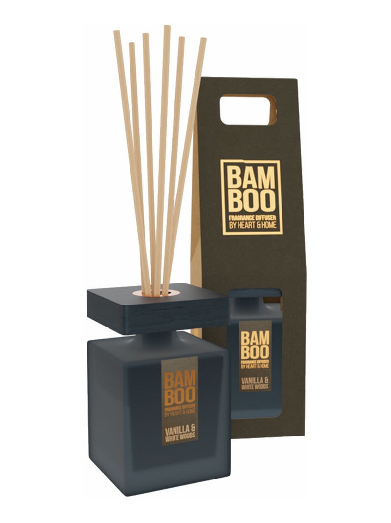 Diffuseur à bâtons Heart and Home Vanille et Bois Blond 140 ml Noir - Kiabi