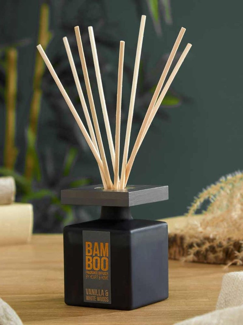 Diffuseur à bâtons Heart and Home Vanille et Bois Blond 140 ml Noir - Kiabi