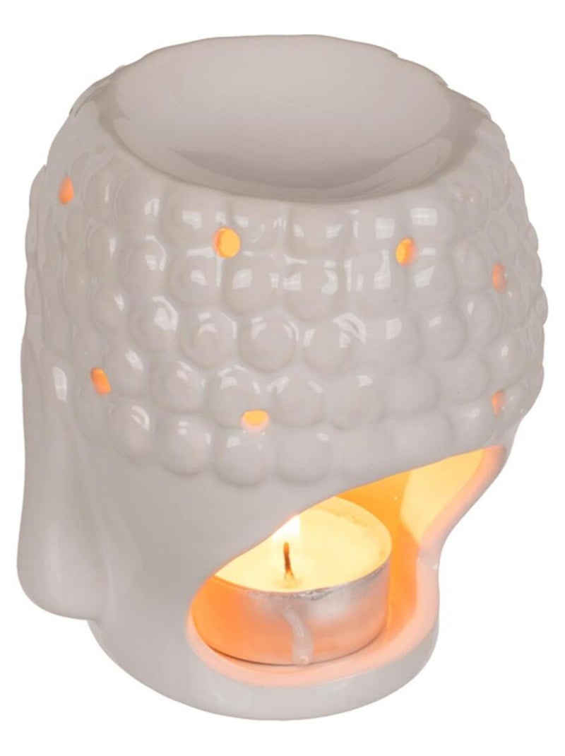 Diffuseur de Parfum bouddha en céramique blanche Blanc - Kiabi