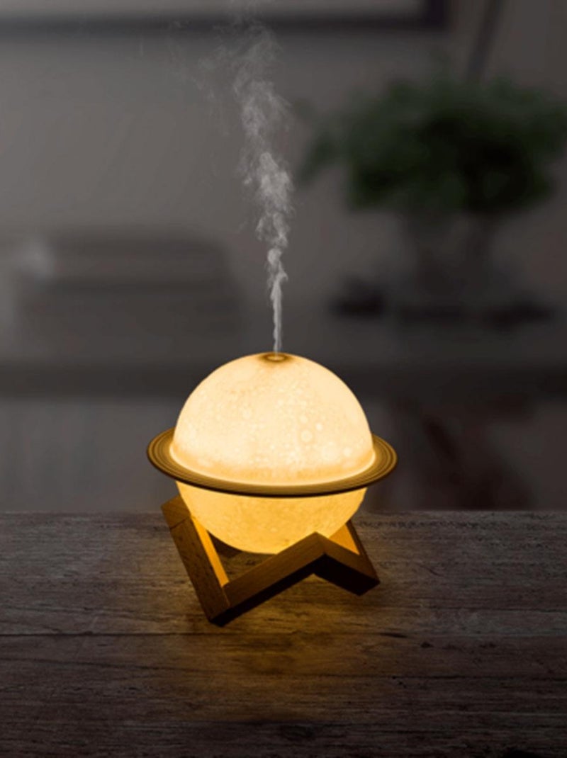 Diffuseur d'huiles essentielles lumineux en forme de Planète Blanc - Kiabi