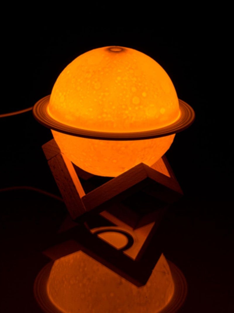 Diffuseur d'huiles essentielles lumineux en forme de Planète Blanc - Kiabi