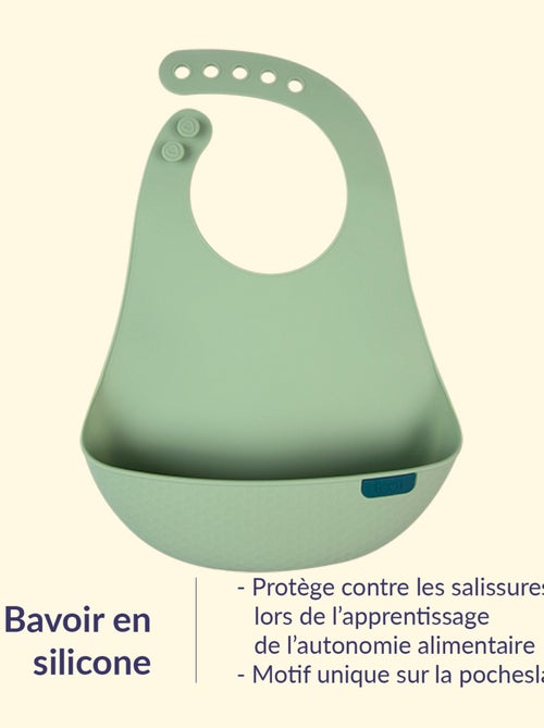 Difrax | Bavoir récupérateur en silicone Difax LOVI - Kiabi