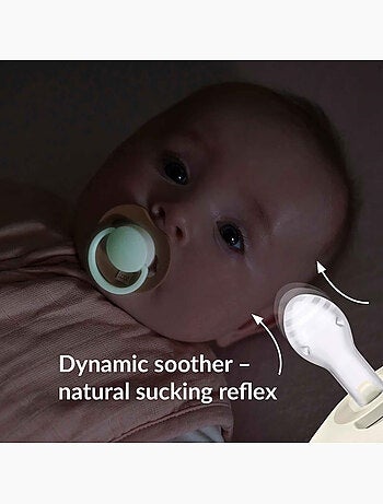 Difrax | Sucette bébé dynamique phosphorescente lot de 2 Prime Glow