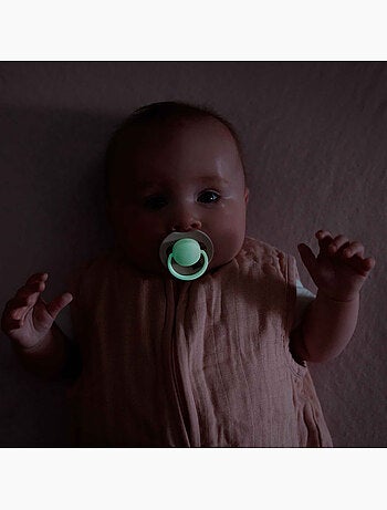 Difrax | Sucette bébé dynamique phosphorescente lot de 2 Prime Glow