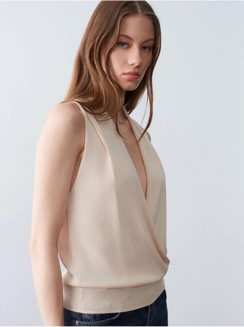 DILVIN Blouse Sans Manches À Col V Croisé - Kiabi DILVIN Blouse Sans Manches À Col V Croisé - Kiabi