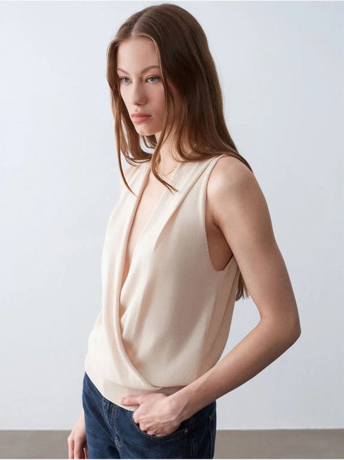 DILVIN Blouse Sans Manches À Col V Croisé - Kiabi DILVIN Blouse Sans Manches À Col V Croisé - Kiabi