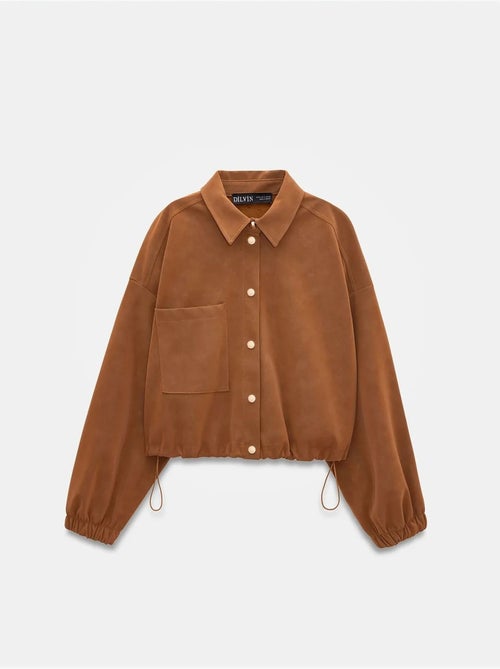 DILVIN Blouson Bomber Court Oversize En Suédine - Kiabi