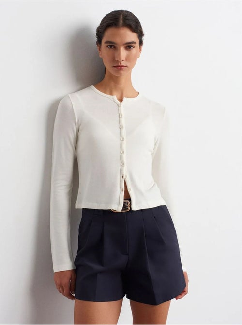 Dilvin cardigan côtelé boutonné - Kiabi