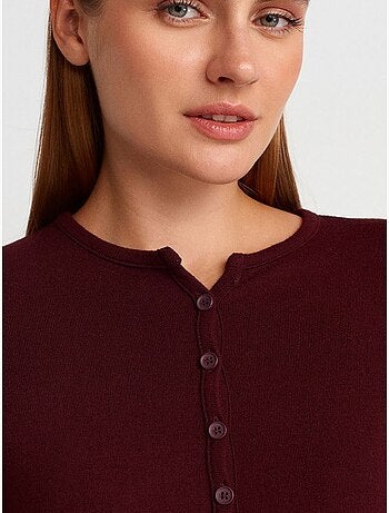 Dilvin cardigan côtelé boutonné