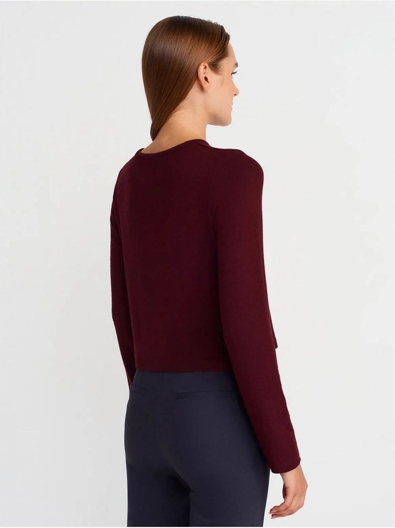Dilvin cardigan côtelé boutonné Rouge bordeaux - Kiabi