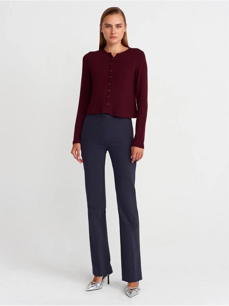 Dilvin cardigan côtelé boutonné Rouge bordeaux - Kiabi