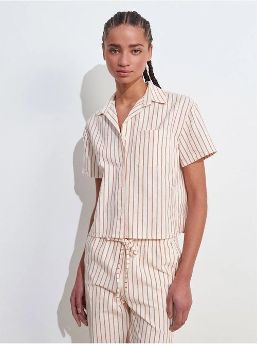 DILVIN Chemise à manches courtes en mélange de lin - Kiabi DILVIN Chemise à manches courtes en mélange de lin - Kiabi