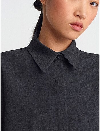 DILVIN Chemise Courte Femme Coupe Ample À Boutons