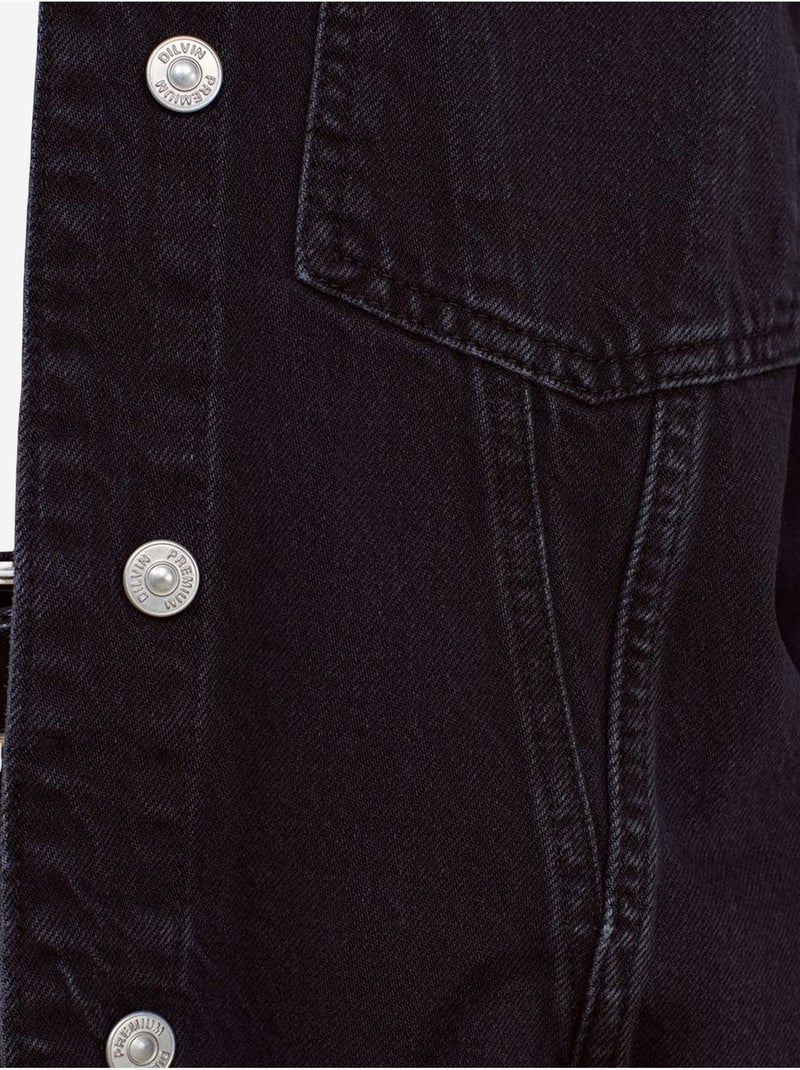 DILVIN Chemise En Denim Ample En Coton Noir - Kiabi