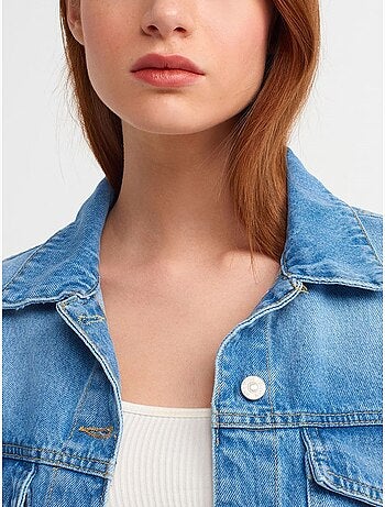DILVIN Chemise En Denim De Coton Pour Femme