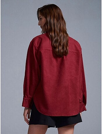 DILVIN Chemise Femme Ample En Suédine