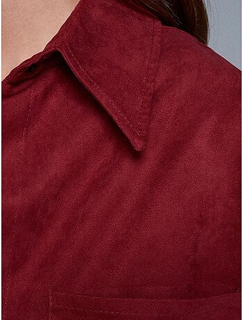 DILVIN Chemise Femme Ample En Suédine