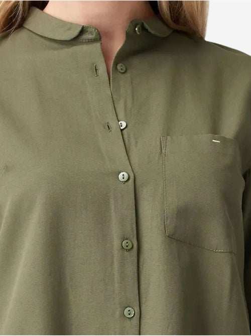 DILVIN Chemise Femme Unie En Popeline À Petit Col - Kiabi DILVIN Chemise Femme Unie En Popeline À Petit Col - Kiabi
