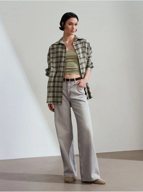 DILVIN Chemise Oversize À Carreaux Et Manches Longues - Kiabi DILVIN Chemise Oversize À Carreaux Et Manches Longues - Kiabi