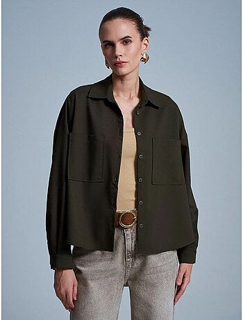 DILVIN Chemise Oversize En Crêpe À Boutons