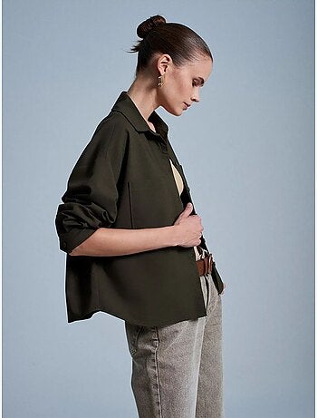 DILVIN Chemise Oversize En Crêpe À Boutons