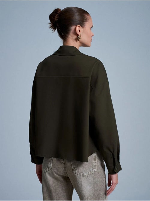 DILVIN Chemise Oversize En Crêpe À Boutons - Kiabi DILVIN Chemise Oversize En Crêpe À Boutons - Kiabi