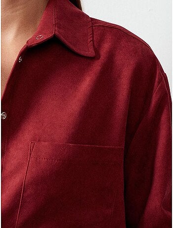 DILVIN Chemise Oversize En Suédine À Boutons