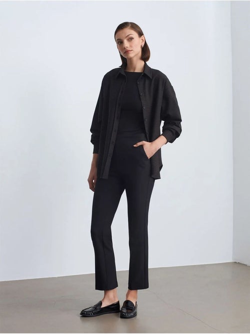 DILVIN Chemise Oversize Longue À Micro-motif - Kiabi DILVIN Chemise Oversize Longue À Micro-motif - Kiabi